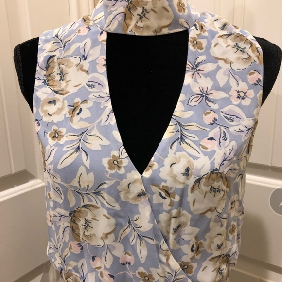 Nordstrom Floral Maxi Dress Baby Blue - Picture 2 of 4